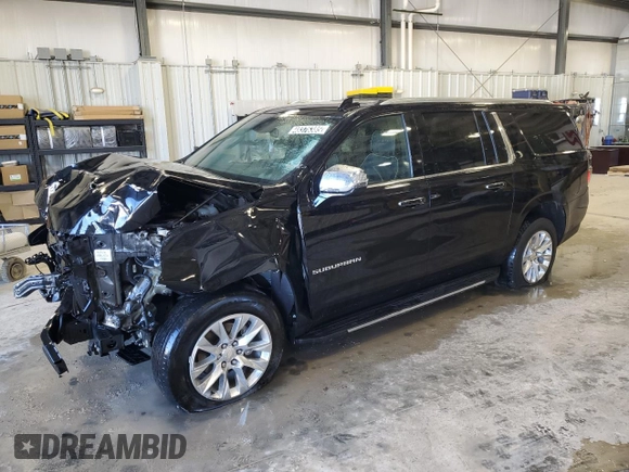 2023 Chevrolet Suburban Premier with VIN 1GNSKFKD5PR255729, listed as a Copart auction lot 48376385 with 64,196 mi miles and Clean Title. Bid and sale history available at DreamBid. Image 1.