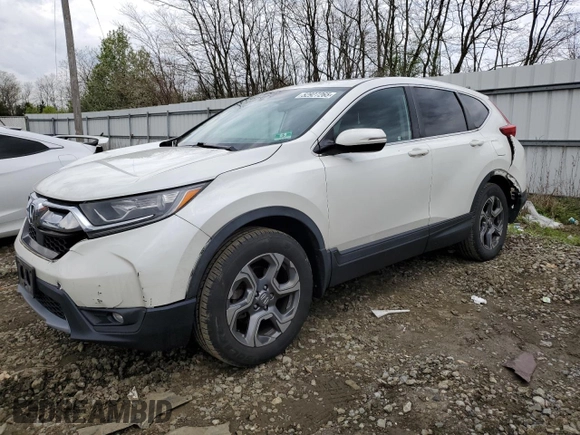 2018 Honda CR-V EX with VIN 2HKRW2H5XJH648371, listed as a Copart auction lot 52927265 with 83,127 mi miles and Salvage Title. Bid and sale history available at DreamBid. Image 1.