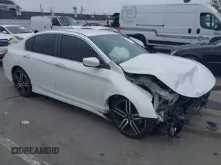 2016 Honda Accord Sport with VIN 1HGCR2F51GA057024, listed as a IAAI auction lot 42455009 with 106,420 mi miles and . Bid and sale history available at DreamBid. Image 1.