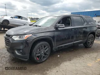 2018 Chevrolet Traverse Premier z VIN 1GNEVJKW7JJ150494, wystawiony jako Copart lot #58755745 z przebiegiem 193 346 mil mil oraz Czysty tytuł • Clean title. Historia ofert i sprzedaży dostępna na DreamBid. Obrazek 1.