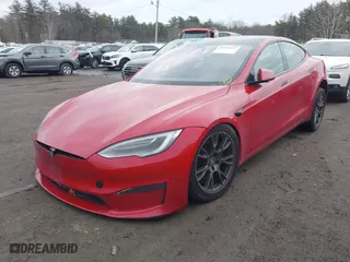 2021 Tesla Model S Plaid with VIN 5YJSA1E65MF435077, listed as a IAAI auction lot 41726227 with 1 mi miles. Bid and sale history available at carsss.com. Image 18.
