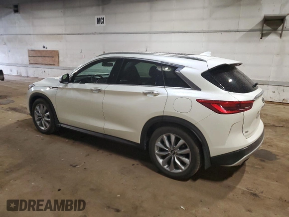 2021 Infiniti QX50 Luxe с VIN 3PCAJ5BB1MF109989, выставлен на аукционе Copart как лот 53688815 с пробегом 62 224 миль миль и Списание • Salvage title. История ставок и продаж доступна на DreamBid. Изображение 2.