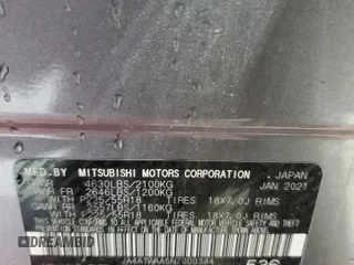 2022 Mitsubishi Eclipse Cross SE z VIN JA4ATWAA5NZ000384, wystawiony jako Copart lot #53619155 z przebiegiem 21 931 mil mil oraz Szkoda całkowita • Salvage title. Historia ofert i sprzedaży dostępna na DreamBid. Obrazek 14.