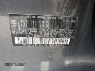 2021 Subaru Legacy Limited with VIN 4S3BWAN60M3002491, listed as a Copart auction lot 62435014 with 63,840 mi miles and Salvage title. Bid and sale history available at DreamBid. Image 12.
