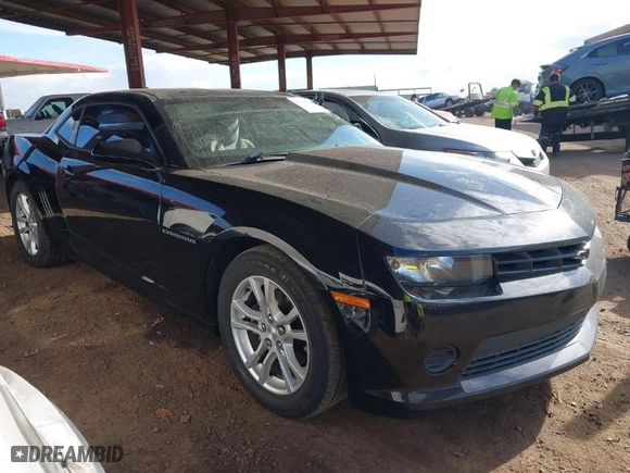 2015 Chevrolet Camaro LS with VIN 2G1FB1E37F9105011, listed as a IAAI auction lot 41593722 with 132362 miles. Bid and sale history available at carsss.com. Image 1.