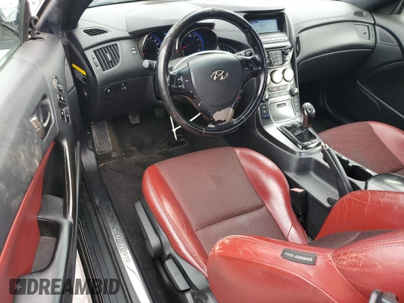 2013 Hyundai Genesis Coupe Grand Touring with VIN KMHHU6KJ7DU098549, listed as a Copart auction lot 57815265 with 115,763 mi miles and Salvage title. Bid and sale history available at DreamBid. Image 8.