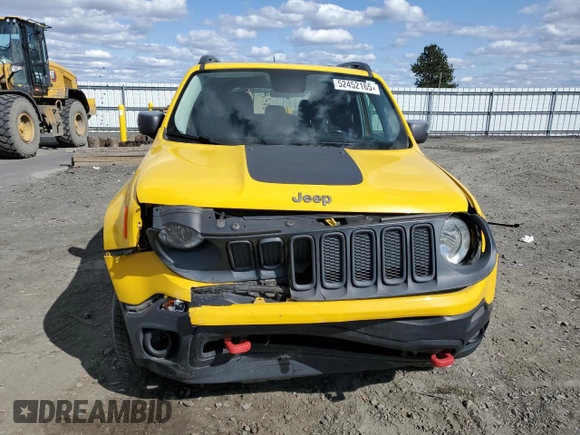2016 Jeep Renegade Trailhawk with VIN ZACCJBCT7GPD99778, listed as a Copart auction lot 52452165 with 138,138 mi miles and Salvage Title. Bid and sale history available at carsss.com. Image 5.