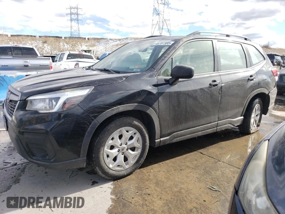 2019 Subaru Forester with VIN JF2SKACC0KH497992, listed as a Copart auction lot 46787385 with 96,839 mi miles and Salvage Title. Bid and sale history available at carsss.com. Image 1.