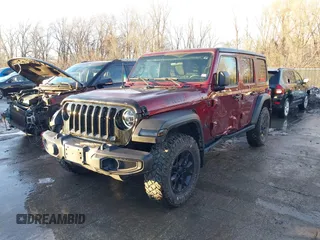 2022 Jeep Wrangler Unlimited Sport with VIN 1C4HJXDG1NW106171, listed as a IAAI auction lot 41357206 with 36,932 mi miles and . Bid and sale history available at DreamBid. Image 17.