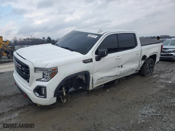 2020 GMC Sierra 1500 AT4 with VIN 3GTP9EED5LG349443, listed as a Copart auction lot 45358135 with 69,033 mi miles and Salvage Title. Bid and sale history available at carsss.com. Image 1.