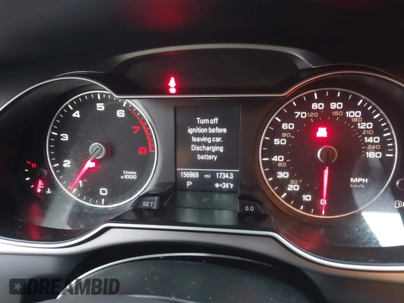 2013 Audi A4 Premium with VIN WAUBFAFLXDN038226, listed as a IAAI auction lot 41509848 with 156,969 mi miles and . Bid and sale history available at DreamBid. Image 7.
