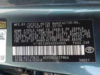 2004 Toyota Camry LE with VIN 4T1BE32K64U340905, listed as a IAAI auction lot 41992386 with 112,292 mi miles. Bid and sale history available at carsss.com. Image 9.