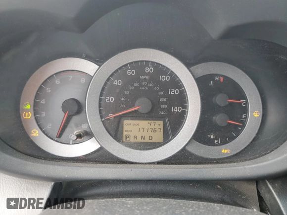 2008 Toyota RAV4 Sport with VIN JTMBK32V385048121, listed as a Copart auction lot 44630965 with 171,767 mi miles and Salvage Title. Bid and sale history available at carsss.com. Image 9.