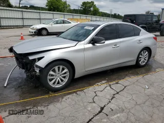 2015 Infiniti Q50 Premium with VIN JN1BV7APXFM344065, listed as a Copart auction lot 61859345 with 39,145 mi miles and Salvage title. Bid and sale history available at DreamBid. Image 1.