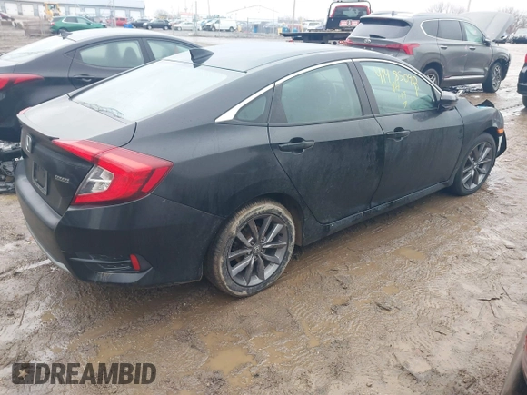 2019 Honda Civic Sedan EX with VIN 19XFC1F34KE014454, listed as a IAAI auction lot 41485090 with 70,571 mi miles. Bid and sale history available at carsss.com. Image 4.