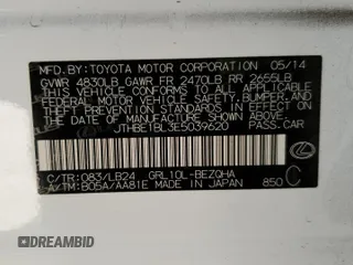 2014 Lexus GS 350 z VIN JTHBE1BL3E5039620, wystawiony jako Copart lot #48433225 z przebiegiem 120 436 mil mil oraz Szkoda całkowita • Salvage title. Historia ofert i sprzedaży dostępna na DreamBid. Obrazek 13.