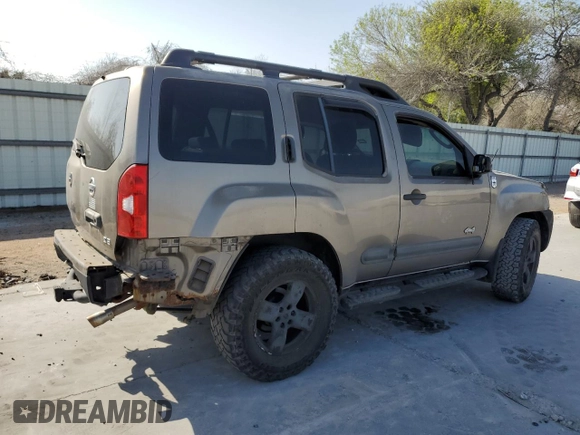 2005 Nissan Xterra S with VIN 5N1AN08W85C605450, listed as a Copart auction lot 48674235 with Not Provided miles and Salvage Title. Bid and sale history available at DreamBid. Image 3.