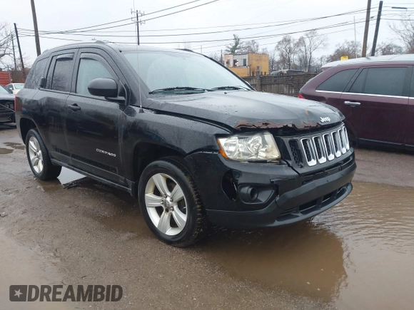2012 Jeep Compass Sport with VIN 1C4NJDBB9CD658843, listed as a IAAI auction lot 41936099 with 216,780 mi miles and . Bid and sale history available at DreamBid. Image 1.