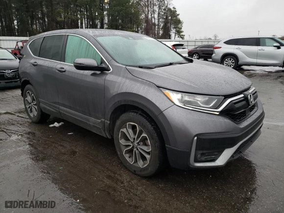 2022 Honda CR-V EX with VIN 2HKRW2H53NH663820, listed as a Copart auction lot 44587505 with 35,570 mi miles and Salvage Title. Bid and sale history available at carsss.com. Image 4.