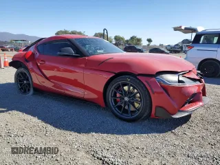 2023 Toyota GR Supra 3.0 with VIN WZ1DB0G08PW056651, listed as a Copart auction lot 79735914 with 0 mi miles and Salvage Title. Bid and sale history available at carsss.com. Image 4.