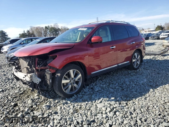 2015 Nissan Pathfinder SV with VIN 5N1AR2MN7FC669994, listed as a Copart auction lot 49634055 with 85,471 mi miles and Salvage Title. Bid and sale history available at carsss.com. Image 1.