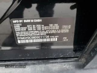 2013 BMW X5 M with VIN 5YMGY0C58D0C11736, listed as a Copart auction lot 85212564 with 93,146 mi miles and Clean Title. Bid and sale history available at carsss.com. Image 13.