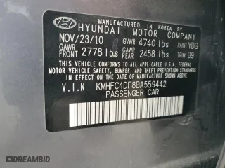 2011 Hyundai Azera Limited with VIN KMHFC4DF8BA559442, listed as a Copart auction lot 47655815 with 134,782 mi miles and Salvage Title. Bid and sale history available at carsss.com. Image 15.