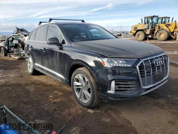 2023 Audi Q7 Premium Plus with VIN WA1LXBF71PD027682, listed as a Copart auction lot 86593014 with 0 mi miles and Salvage Title. Bid and sale history available at carsss.com. Image 4.