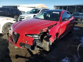 2020 Alfa Romeo Giulia with VIN ZARFANAN9L7632379, listed as a Copart auction lot 87898205 with 49,905 mi miles and Salvage Title. Bid and sale history available at carsss.com. Image 1.