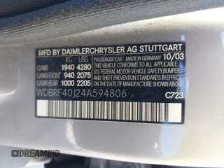 2004 Mercedes-Benz C 230 Kompressor z VIN WDBRF40J24A594806, wystawiony jako IAAI lot #42444464 z przebiegiem 266 778 mil mil oraz . Historia ofert i sprzedaży dostępna na DreamBid. Obrazek 9.