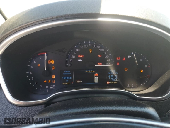 2015 Cadillac SRX Performance Collection with VIN 3GYFNFE31FS595552, listed as a Copart auction lot 55849145 with 149,601 mi miles and Salvage title. Bid and sale history available at DreamBid. Image 9.