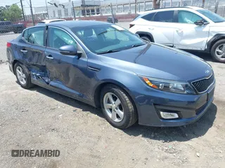 2015 Kia Optima LX with VIN 5XXGM4A78FG441226, listed as a IAAI auction lot 42576517 with 166,212 mi miles and . Bid and sale history available at DreamBid. Image 1.