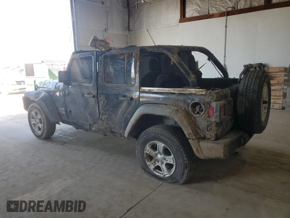 2021 Jeep Wrangler Unlimited Sport S with VIN 1C4HJXDN3MW645369, listed as a Copart auction lot 48529445 with Not Provided miles and Salvage Title. Bid and sale history available at carsss.com. Image 2.