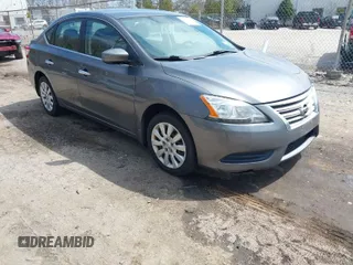 2015 Nissan Sentra SV with VIN 3N1AB7AP5FL668572, listed as a IAAI auction lot 42004274 with 163,961 mi miles. Bid and sale history available at carsss.com. Image 1.