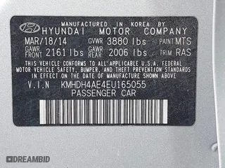 2014 Hyundai Elantra SE with VIN KMHDH4AE4EU165055, listed as a IAAI auction lot 40819849 with 127,536 mi miles. Bid and sale history available at carsss.com. Image 9.