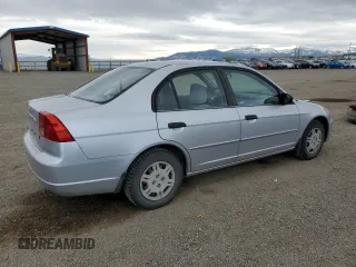 2001 Honda Civic LX with VIN JHMES16581S009607, listed as a Copart auction lot 54605255 with 0 mi miles and Clean Title. Bid and sale history available at carsss.com. Image 3.