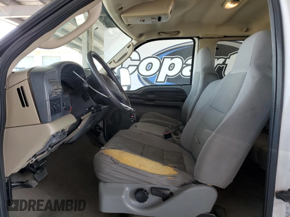 2006 Ford F-250 XL with VIN 1FTSX21P66ED77035, listed as a Copart auction lot 57294285 with 82,648 mi miles and Salvage title. Bid and sale history available at DreamBid. Image 7.