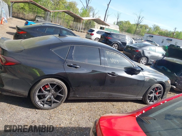2023 Acura TLX Type S with VIN 19UUB7F91PA004042, listed as a IAAI auction lot 42098946 with Not Provided miles and . Bid and sale history available at DreamBid. Image 13.