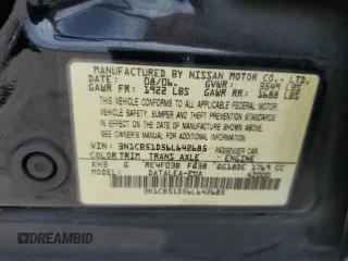 2006 Nissan Sentra S with VIN 3N1CB51D56L642685, listed as a Copart auction lot 52544245 with 94,340 mi miles and Salvage Title. Bid and sale history available at DreamBid. Image 12.
