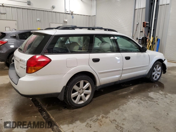 2006 Subaru Legacy Outback with VIN 4S4BP61C667312447, listed as a Copart auction lot 57755835 with 143,131 mi miles and Clean title. Bid and sale history available at DreamBid. Image 3.