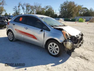 2016 Kia Rio LX with VIN KNADM5A36G6638950, listed as a Copart auction lot 48258865 with 96,382 mi miles and Salvage Title. Bid and sale history available at carsss.com. Image 4.