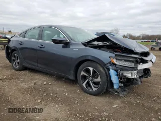 2021 Honda Insight EX with VIN 19XZE4F55ME006554, listed as a Copart auction lot 53397505 with 35,104 mi miles and Salvage Title. Bid and sale history available at carsss.com. Image 4.