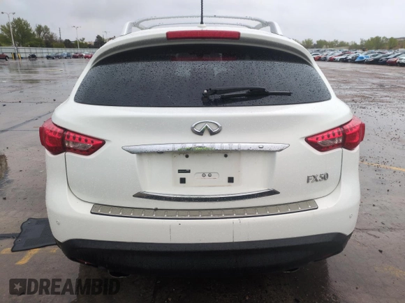 2012 Infiniti FX with VIN JN8BS1MW0CM180251, listed as a Copart auction lot 54678185 with 58,346 mi miles and Salvage Title. Bid and sale history available at DreamBid. Image 6.