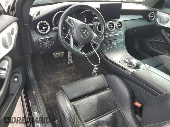 2017 Mercedes-Benz C 43 AMG with VIN WDDWJ6EB0HF439265, listed as a Copart auction lot 51828385 with Not provided miles and Salvage title. Bid and sale history available at DreamBid. Image 8.