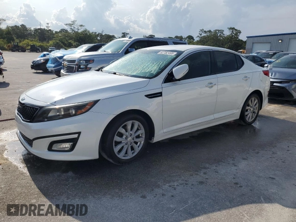2015 Kia Optima EX with VIN 5XXGN4A71FG493133, listed as a Copart auction lot 52782495 with 115,253 mi miles and Salvage Title. Bid and sale history available at DreamBid. Image 1.