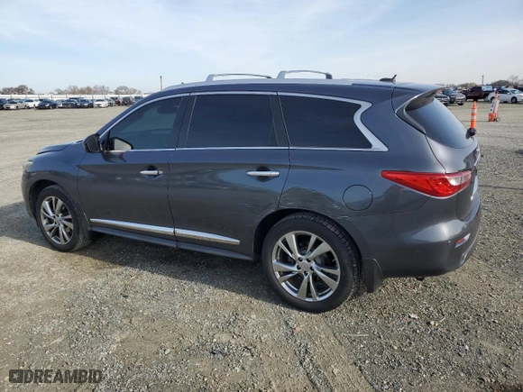 2013 Infiniti JX35 with VIN 5N1AL0MN6DC336706, listed as a Copart auction lot 46359835 with 161,609 mi miles and Salvage Title. Bid and sale history available at carsss.com. Image 2.