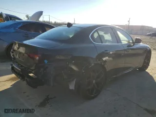 2021 Alfa Romeo Giulia Ti with VIN ZARFANBN4M7645427, listed as a Copart auction lot 46486575 with 0 mi miles and Salvage Title. Bid and sale history available at carsss.com. Image 3.