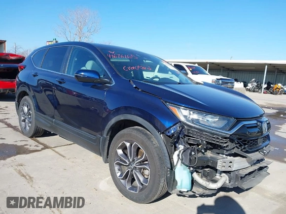 2020 Honda CR-V EX with VIN 2HKRW2H56LH647348, listed as a IAAI auction lot 41676165 with 34,212 mi miles. Bid and sale history available at carsss.com. Image 1.