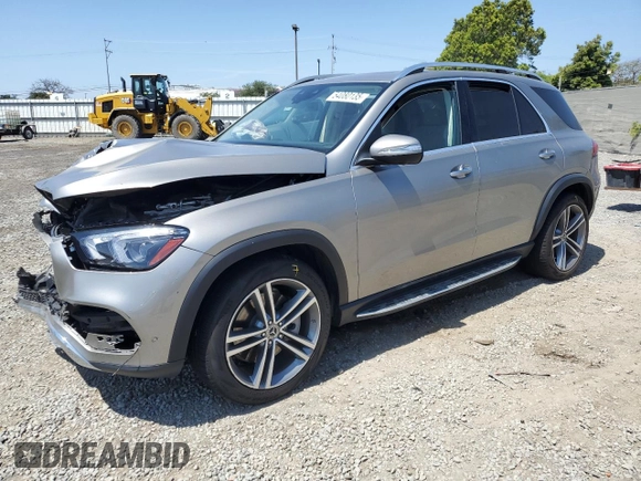 2021 Mercedes-Benz GLE 450 with VIN 4JGFB5KE3MA500840, listed as a Copart auction lot 54080135 with 35,614 mi miles and Salvage title. Bid and sale history available at DreamBid. Image 1.