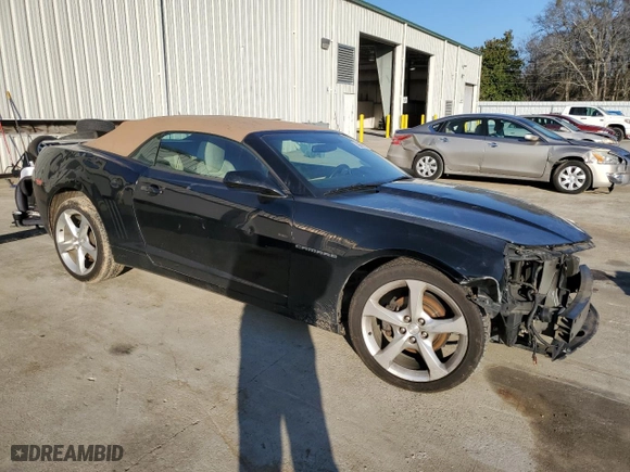 2015 Chevrolet Camaro LT with VIN 2G1FD3D36F9276629, listed as a Copart auction lot 46691175 with 186,036 mi miles and Salvage Title. Bid and sale history available at carsss.com. Image 4.